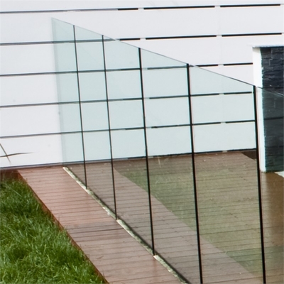 China Frameless Deck Railing Glass Systems 10mm Transparent Tempered supplier