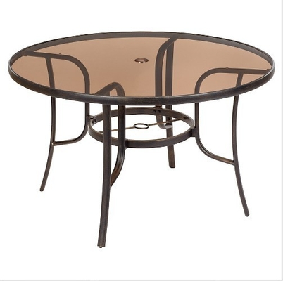 China Round Bronze Tinted Table Top Glass Withstands Abrupt Temperature supplier
