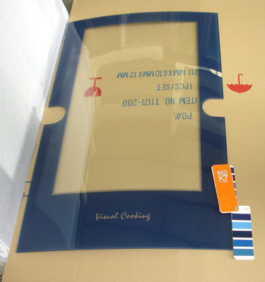 China Printed Curved Low E Tempered Glass Oven Glass Panel Oven Door Outer Glass supplier