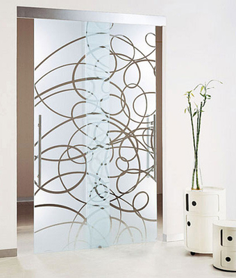 China Acid Etched Tempered Glass Door Thermal Stability Withstand 250℃ supplier