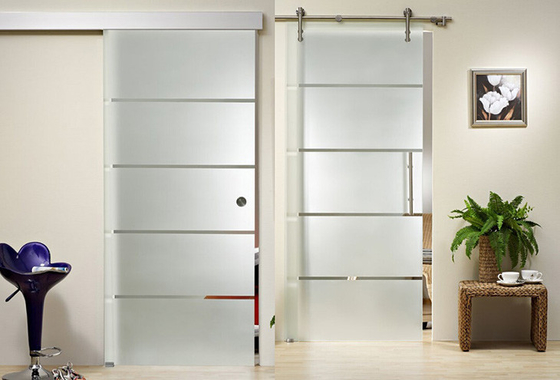 China Clear Float Durable Tempered Glass , Silkscreen Frosted Tempered Shower Glass Doors supplier