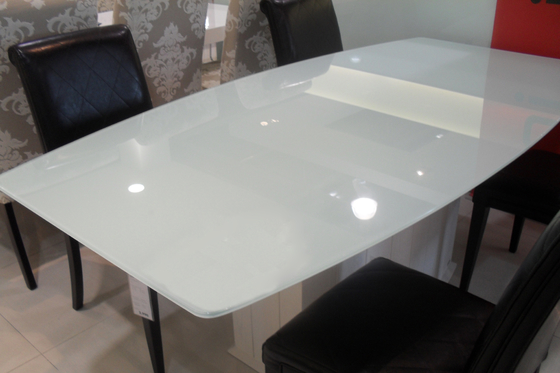 China White Painted Table Top Glass EN12150 Standards Protect Furniture supplier
