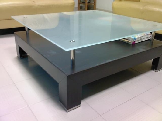 China Color paint Frosted Satin Table Top Glass ANSI Z97.1 Standards supplier