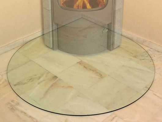 China High Strength Fireplace Glass Bottom Plate Thermal Stability supplier