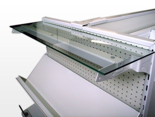 China Transparent Tempered Glass Shelves High Strength For Store Security supplier