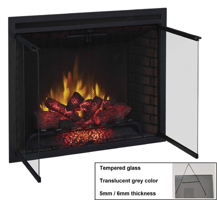 China Safety Tempered Glass Fireplace Glass Door supplier