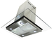 Flat Range Hood Glass , Curved Glass Chimney Hood With Safety Corners supplier