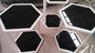 Greenhouse Black Tempered Glass Tabletop , Tempered Plate Glass Hexagon supplier