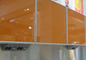 Orange Painted Tempered Glass Panel EN12150 Standards For Kitchen Cabinet supplier