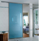 Blue Tempered Glass Door , Tempered Glass Toilet Door No holes supplier