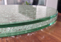 Office Furniture Cracked Ice Table Top Glass Laminated Transparent supplier