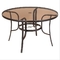 Round Bronze Tinted Table Top Glass Withstands Abrupt Temperature supplier