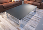 Dark Grey Table Top Glass Tempered 6 mm Thickness Custom Sizes supplier