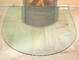 6 mm Glass Screen Fireplace , Glass Bottom Plate High Polished Edges supplier