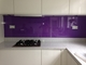 Kitchen Violet Painted Glass Backsplash Easily Clean The Stains supplier